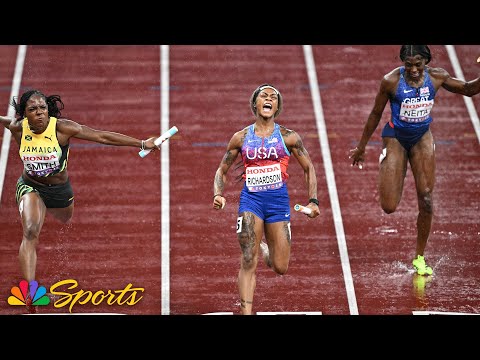 Sha’Carri’s anchor HOLDS OFF JAMAICA for USA 4×100 gold, Jefferson-Wooden’s triple | NBC Sports