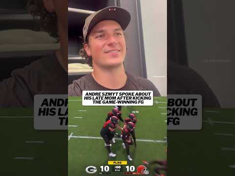 Browns K Andre Szmyt spoke about his mom who passed away unexpectedly in July ♥️