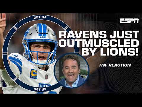 ‘GLORIOUS!’ 🙌 – Jeff Saturday’s EXCITED REACTION to the Lions’ MNF win on the Ravens | Get Up