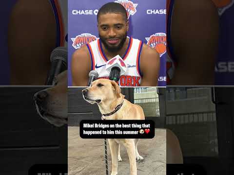 Mikal Bridges spent his offseason hanging with his dog Sonny ❤️ (via mikalbridges/IG)