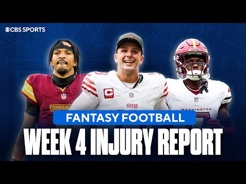 Brock Purdy to START, Jayden Daniels OUT for Week 4 & MORE | Fantasy Football Injury Report