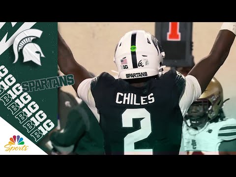 Aidan Chiles scores overtime TD, throws game-winner vs. Boston College | Big Ten on NBC Sports