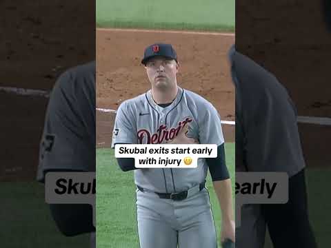 Skubal exited his start after throwing only 45 pitches 😨 #tigers #mlb #tarikskubal