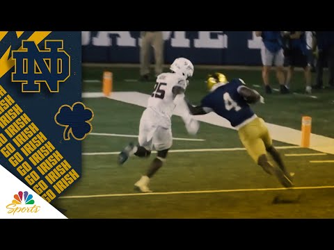 Jeremiyah Love’s SPECTACULAR one-handed TD catch puts Notre Dame ahead of Texas A&M | NBC Sports