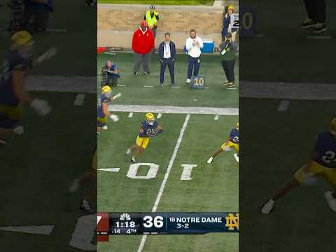 Not 1, not 2, but THREE 4Q INTS for Notre Dame 🍀