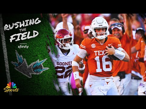 Arch Manning, Texas show good signs in victory against Oklahoma | Rushing The Field | NBC Sports