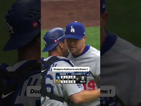 DODGERS ESCAPE GAME 1😅⚾️ #MLB #DODGERS #NLCS