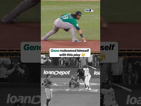Geno REDEEMS himself ๐ค #mariners #genosuarez #glovework #baseball
