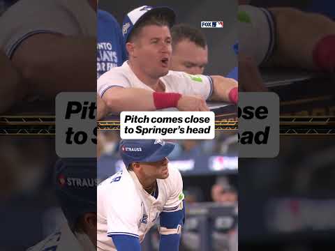 He DID NOT like how close this pitch was #baseball #mlb #bluejays