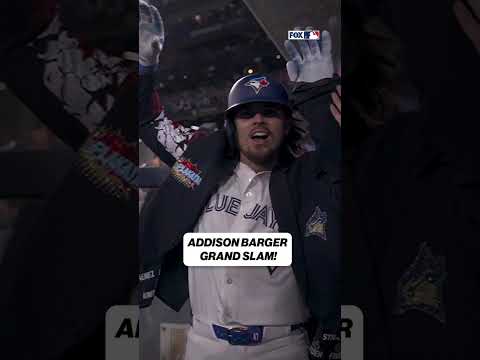 BARGER GRAND SLAM 🔥 #bluejays #toronto #MLB #baseball #worldseires #grandslam #barger