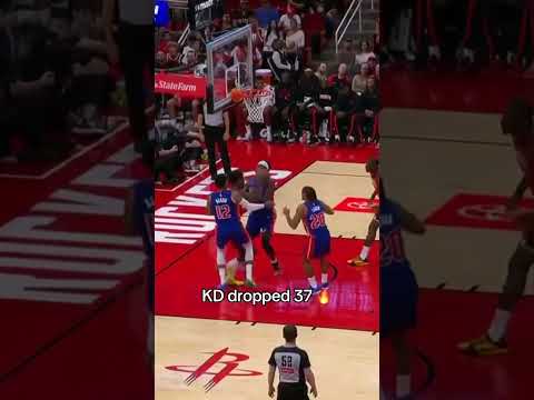 KD was hooping in the Rockets’ loss to Detroit 🏀