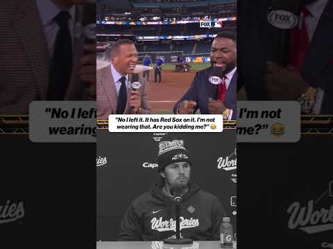Addison Barger on why he left Papi’s MY DAWG shirt 😂 #mlb #baseball #worldseries #bluejays #Dodgers