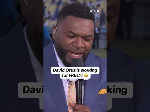 Big Papi is so generous! #davidortiz #worldseries #Dodgers #bluejays