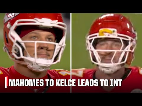 Patrick Mahomes’ pass bounces off Travis Kelce’s hands for a Commanders INT ๐ณ | NFL on ESPN