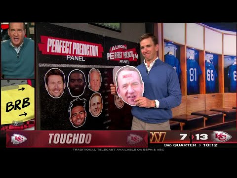Eli removes Peyton off the Perfect Prediction Panel after Chiefs score a touchdown ๐ | ManningCast