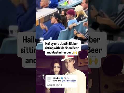 Madison & Justin Bieber doing double dates at Dodger Stadium ❤️ (via @haiiley.c/IG, @lilbieber/IG)