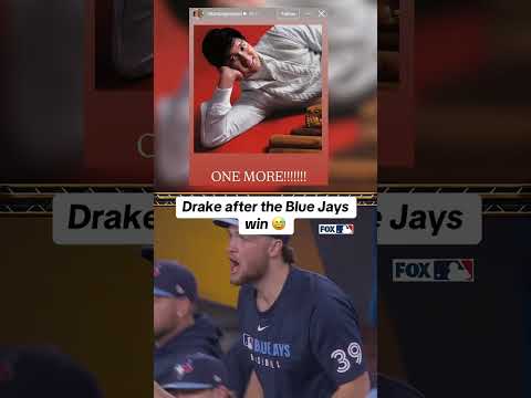Drake is HYPED about the Blue Jays 😁 #bluejays #worldseries #drake #ovo