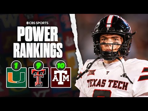 College Football Power Rankings Week 7: Miami regains No. 1 spot, Texas Tech & Texas A&M in Top 10