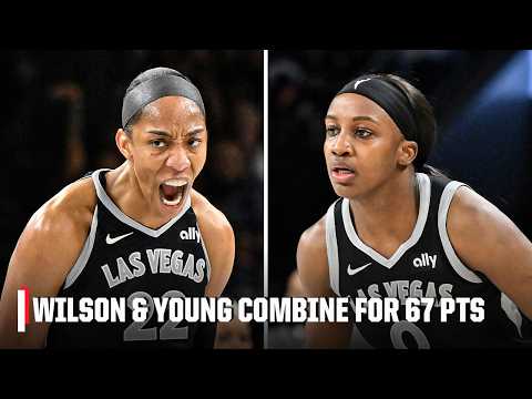 A’ja Wilson & Jackie Young combine for 67 PTS vs. Fever to lead Aces to the Finals 🙌 | WNBA on ESPN