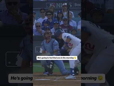 Ouch! 😩 #mlb #dodgers #nlds #baseball #phillies