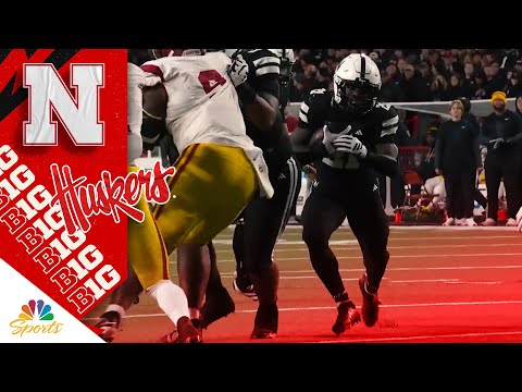 Emmett Johnson hits the gap to score for Nebraska vs. USC | Big Ten on NBC
