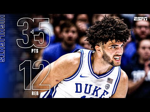 Cameron Boozer HIGHLIGHTS 🎥 35 PTS & 12 REB in Duke’s 4th win of the season | ESPN CBB
