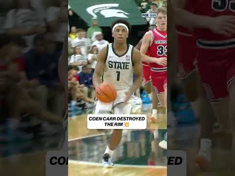 Coen Carr DESTROYING rims as per usual 💥 #cbb #MSU #basketball