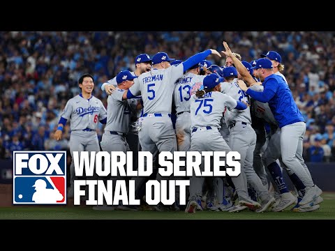 FINAL OUT ๐ค Los Angeles Dodgers CELEBRATE after winning 2025 World Series