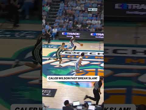 Caleb Wilson POSTERIZED Michigan State #calebwilson #dunk #cbb #cbk #unc #msu 😱