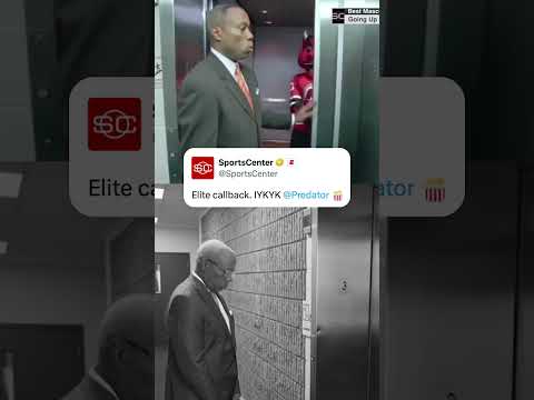 He really needs to start taking the stairs 😂