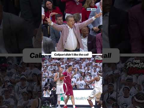 Coach Cal DID NOT like this call 😬 #arkansas #basketball #CollegeBasketball