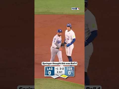 Dodgers get the strike ’em out, throw ’em out 😳 #dodgers #ohtani #worldseries #mlb