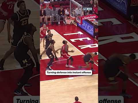 Maryland Has No. 2 Michigan on the Ropes 👀 #michigan #wolverine #collegebasketball #maryland #cbb