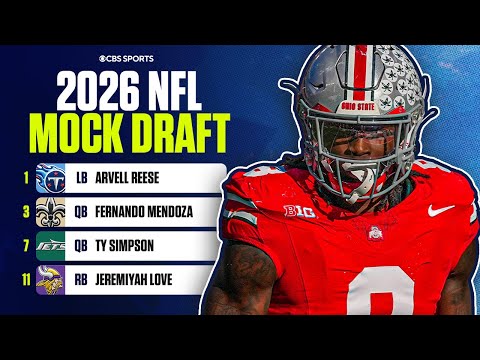 2026 NFL Mock Draft: Titans take Arvell Reese at No. 1, Saints grab Fernando Mendoza at No. 3 + MORE