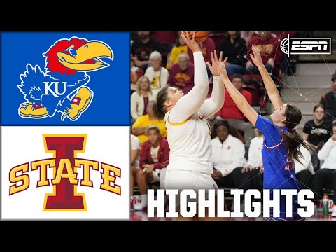THRILLING FINISH 🍿 Kansas Jayhawks vs. Iowa State Cyclones | Full Game Highlights | ESPN CBB