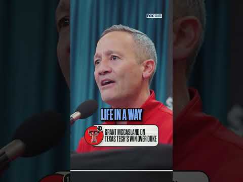 Grant McCasland after Texas Tech’s huge win over No. 3 Duke #cbb #basketball