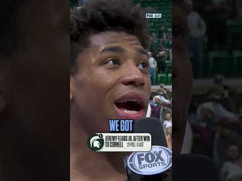 Jeremy Fears Jr on Michigan State’s win over Cornell 🏀 #cbb #michiganstate