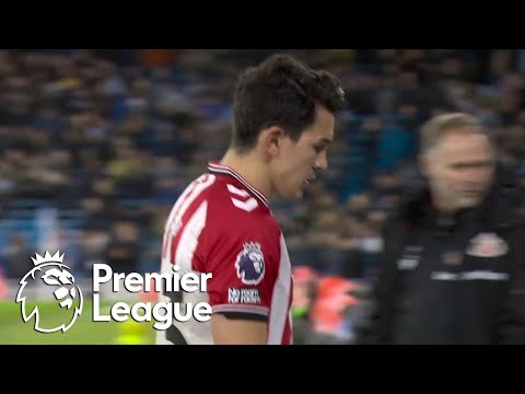 Luke O’Nien sent off for dangerous tackle against Manchester City | Premier League | NBC Sports