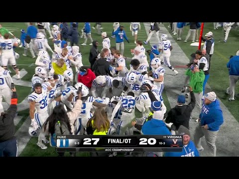 ๐จ OT THRILLER ๐จ Duke STUNS Virginia to win the ACC Championship ๐ | ESPN College Football