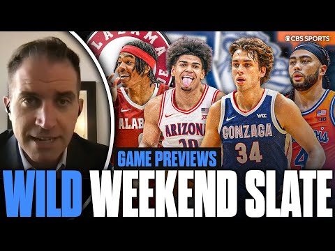 WILD CBB Weekend Slate Preview: No.1 Arizona vs No. 12 Alabama, No. 25 UCLA vs No. 8 Gonzaga & MORE