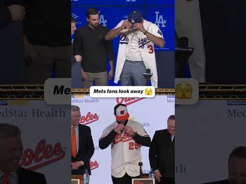 Pete Alonso and Edwin Díaz are introduced to their new teams #mlb #baseball #Dodgers #orioles