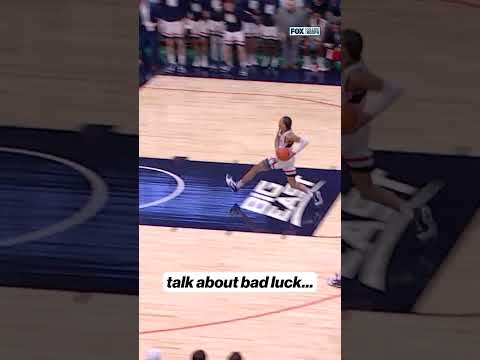 Kicked ball sets up poster 🤣 #uconn #cbb #basketball