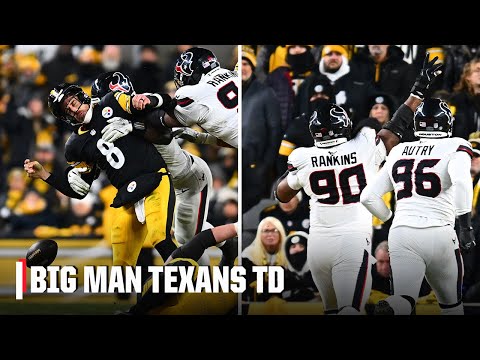 BIG MAN TD 🤯 Texans strip sack Aaron Rodgers & Sheldon Rankins TAKES IT TO THE HOUSE 😤 | NFL on ESPN