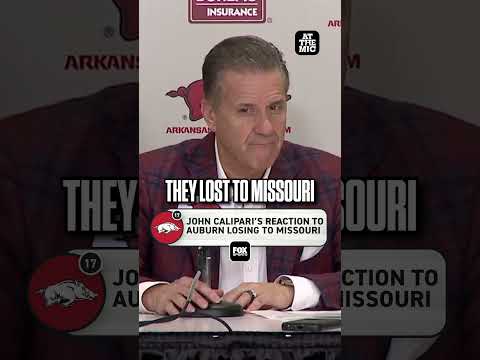 John Calipari reacts to Auburn losing to Missouri #johncalipari #arkansas #basketball #cbb