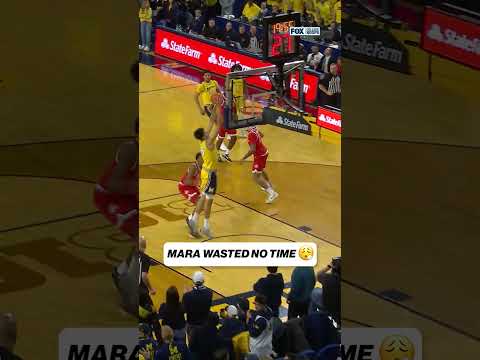 Michigan was QUICK on this one 😮💨 #michigan #basketball #cbb #dunk