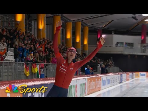 Sander Eitrem SHATTERS 5000m world record at Speed Skating World Cup in Germany | NBC Sports