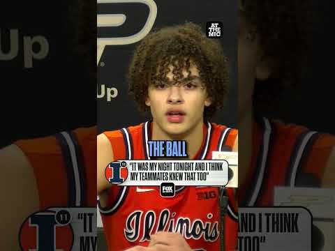 “It was MY NIGHT” 😤 Keaton Wagler after dropping 46pts against Purdue #illinois #keatonwagler #cbb