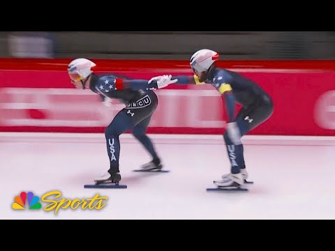 U.S. men earn third-straight World Cup team sprint title in track RECORD time in Inzell | NBC Sports
