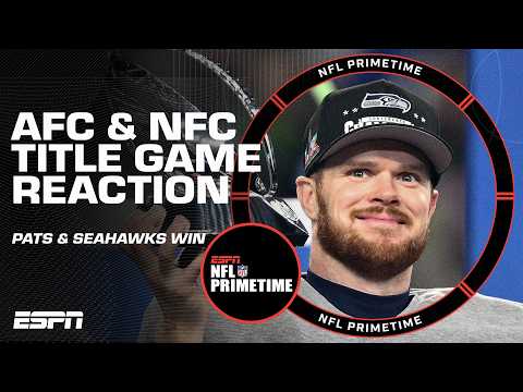 AFC & NFC Title REACTION 🏈 Seahawks won because Sam Darnold’s LEADERSHIP 🗣️ – Booger | NFL PrimeTime