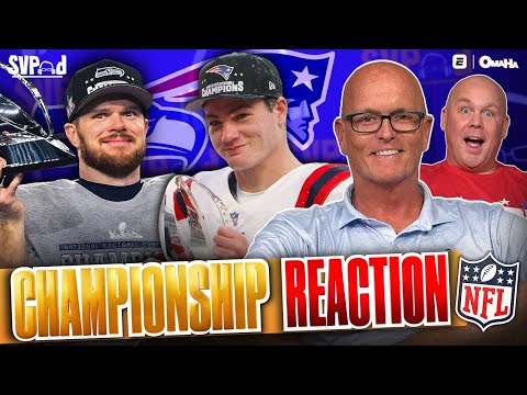 Patriots & Seahawks to the SUPER BOWL 🏆 FULL Championship Weekend REACTION | SVPod